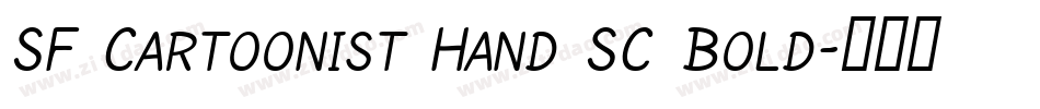 SF Cartoonist Hand SC Bold字体转换